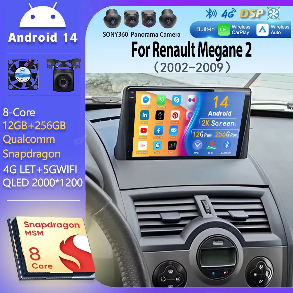 Android 14 CarPlay For Renault Megane 2 2002-2009 2K QLED Android Car Radio Multimedia Video Player GPS Stereo 4G Navigationv BT
Android 14 CarPlay For Renault Megane 2 2002-2009 2K QLED Android Car Radio Multimedia Video Player GPS Stereo 4G Navigationv BT
