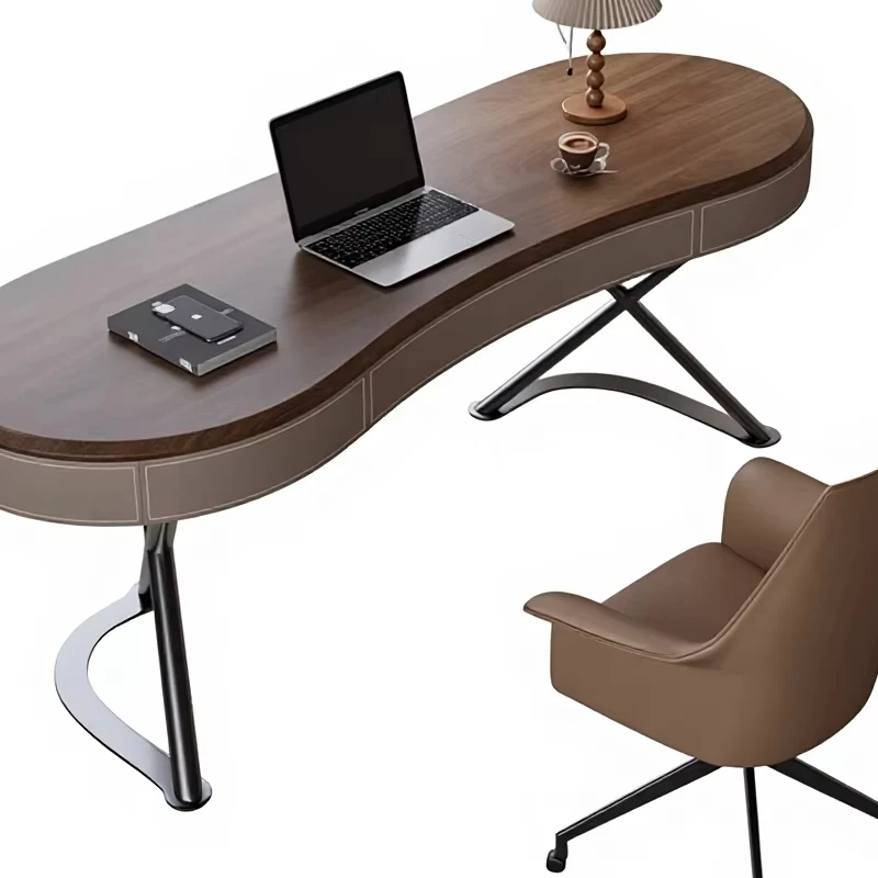 High-end solid wood desk light luxury modern minimalist design suitable for family study bedroom walnut veneer desk
High-end solid wood desk light luxury modern minimalist design suitable for family study bedroom walnut veneer desk