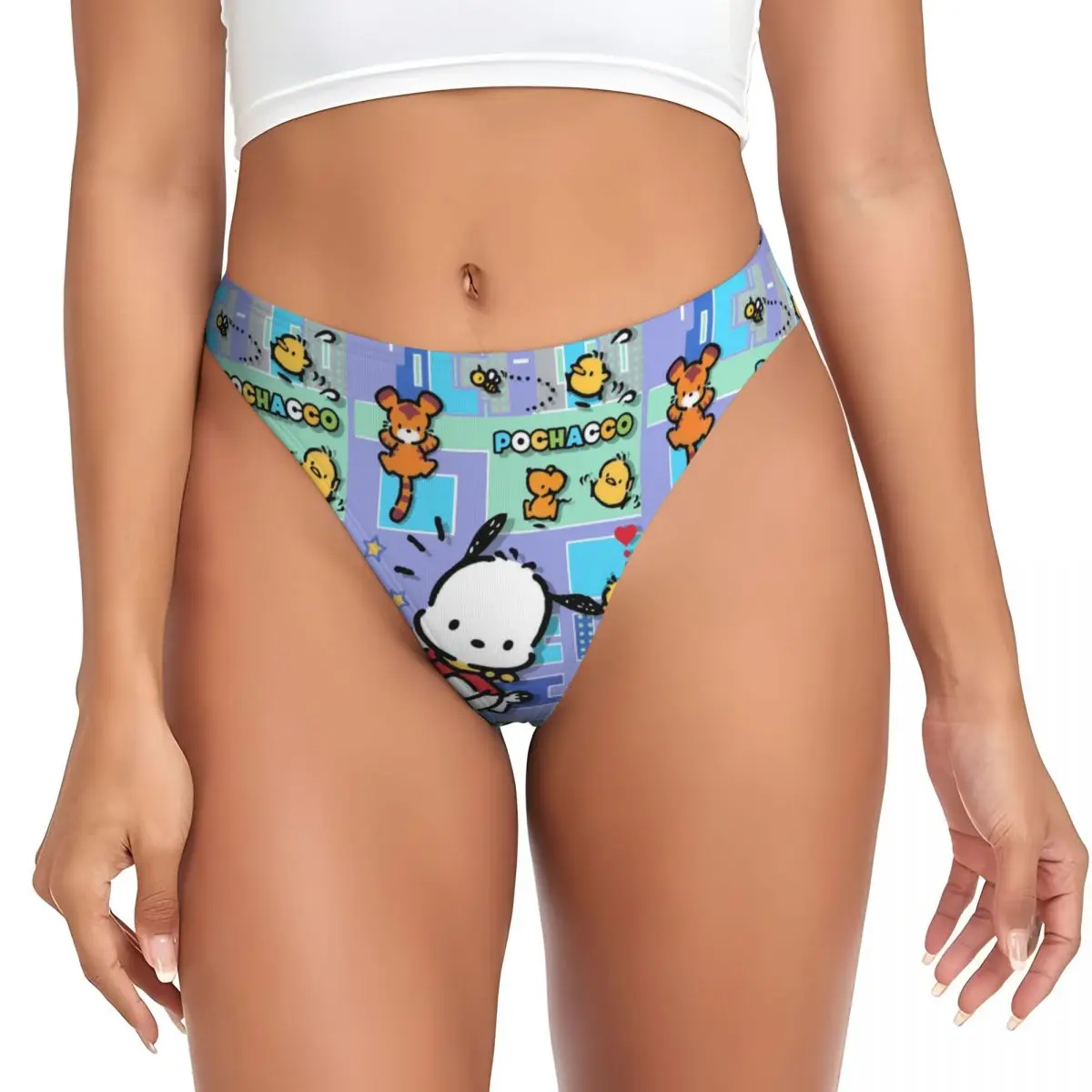 Custom Pochacco Cartoon G-string Underwear Women Comfortable Stretch Thong Panties
Custom Pochacco Cartoon G-string Underwear Women Comfortable Stretch Thong Panties