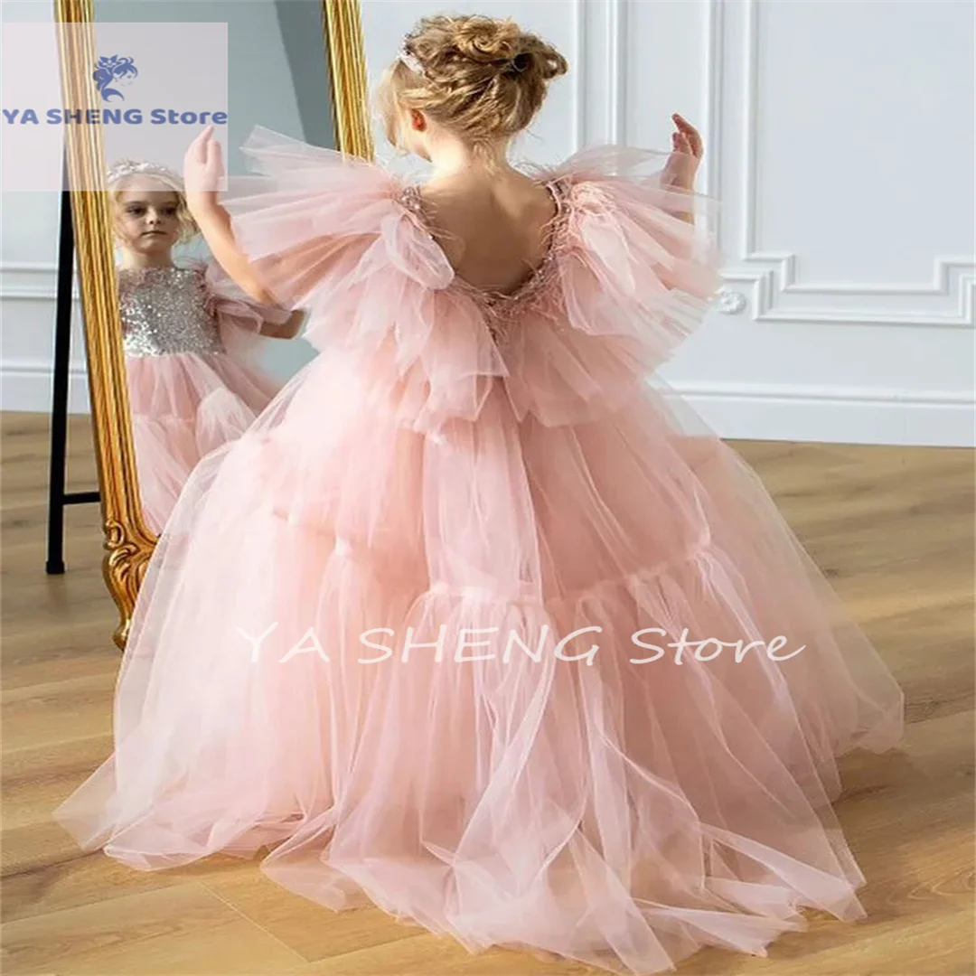 Flower Girl Dress For Wedding Tulle Light Pink Puffy V-back Kids Birthday First Communion Princess Ball Gowns
Flower Girl Dress For Wedding Tulle Light Pink Puffy V-back Kids Birthday First Communion Princess Ball Gowns