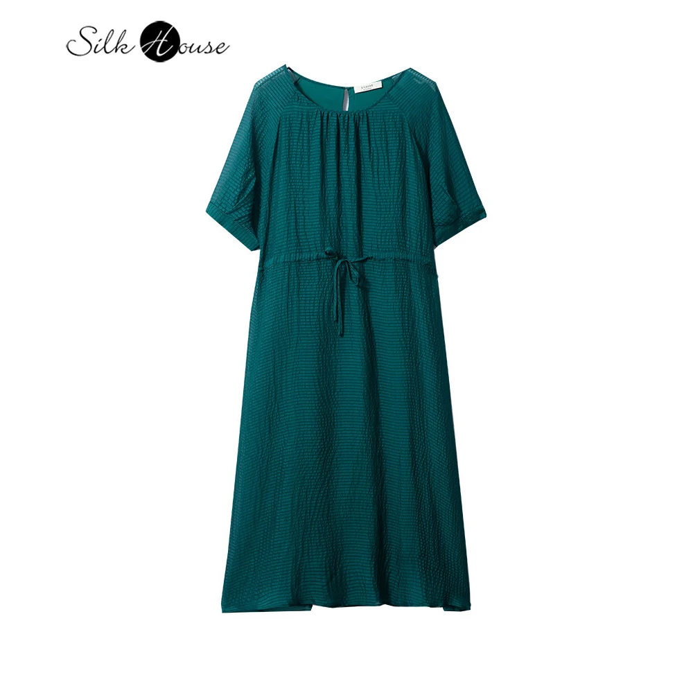 2026 Women's Spring/Summer Fashion New 100% Natural Mulberry Silk (Lining: Cotton) Round Neck Raglan Short Sleeve Green Dress
2026 Women's Spring/Summer Fashion New 100% Natural Mulberry Silk (Lining: Cotton) Round Neck Raglan Short Sleeve Green Dress