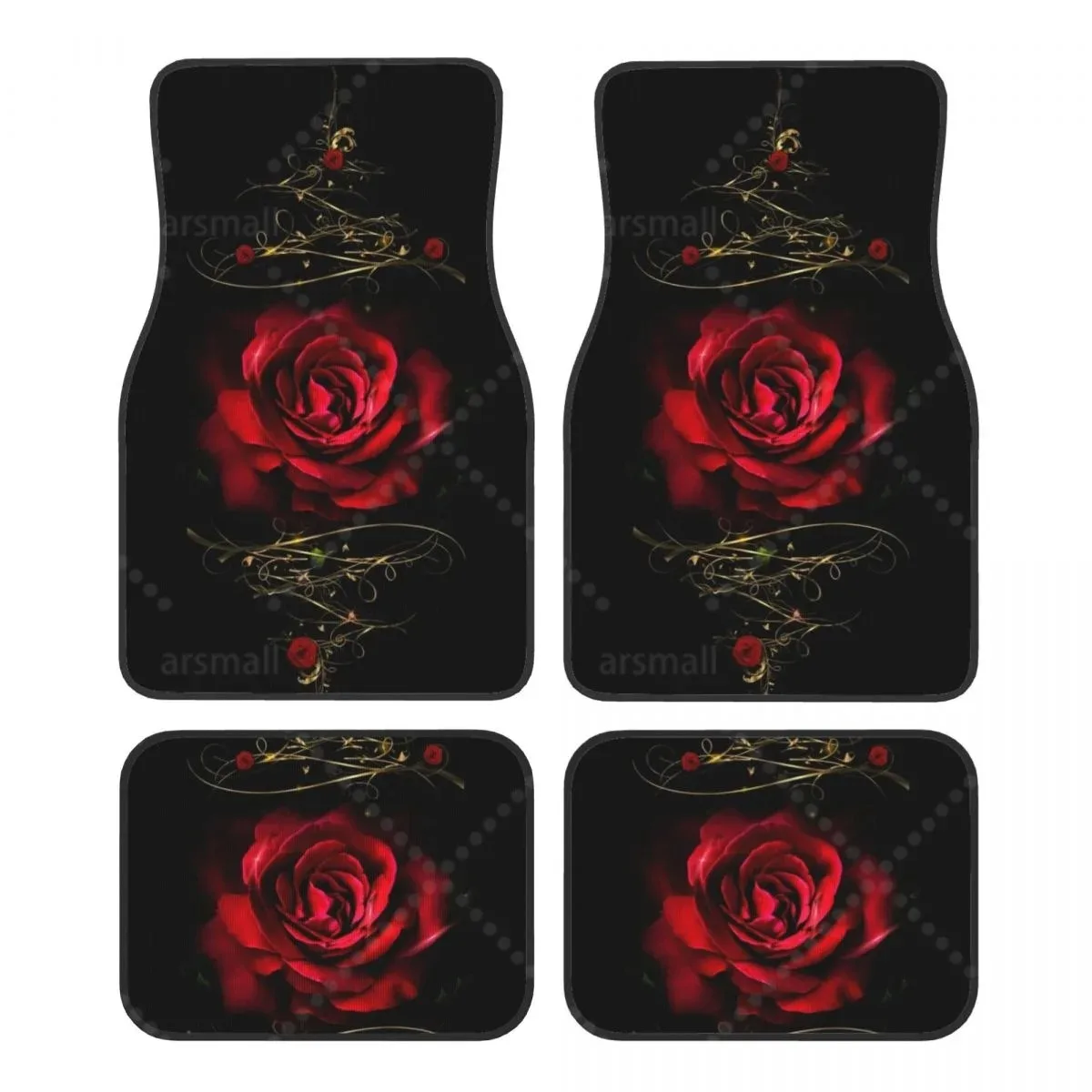 Rose Printed Car Floor Mats Set of 4 Pieces Universal Auto Front and Rear Non-Slip Foot Mats Car Mat Accessories Decor
Rose Printed Car Floor Mats Set of 4 Pieces Universal Auto Front and Rear Non-Slip Foot Mats Car Mat Accessories Decor