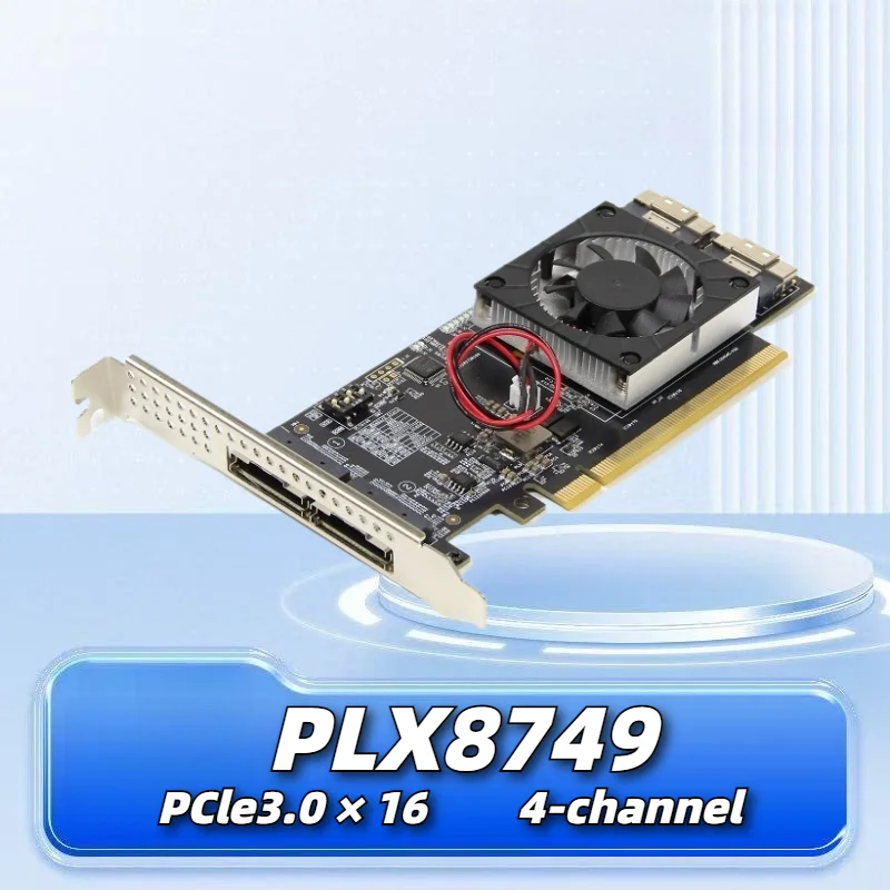 PLX8749 Карта PCIe без разделения каналов, совместимая с внешними графическими процессорами, модулем расширения M.2 NVMe SSD U.2
PLX8749 Карта PCIe без разделения каналов, совместимая с внешними графическими процессорами, модулем расширения M.2 NVMe SSD U.2