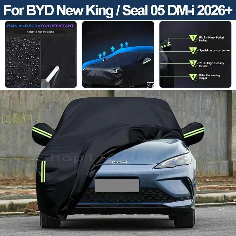 Auto Exterior Sun-Snow Protective Car Cover For BYD New King Seal 05 DM-i 2026+ Waterproof Dustproof Anti-UV Outdoor Cover
Auto Exterior Sun-Snow Protective Car Cover For BYD New King Seal 05 DM-i 2026+ Waterproof Dustproof Anti-UV Outdoor Cover