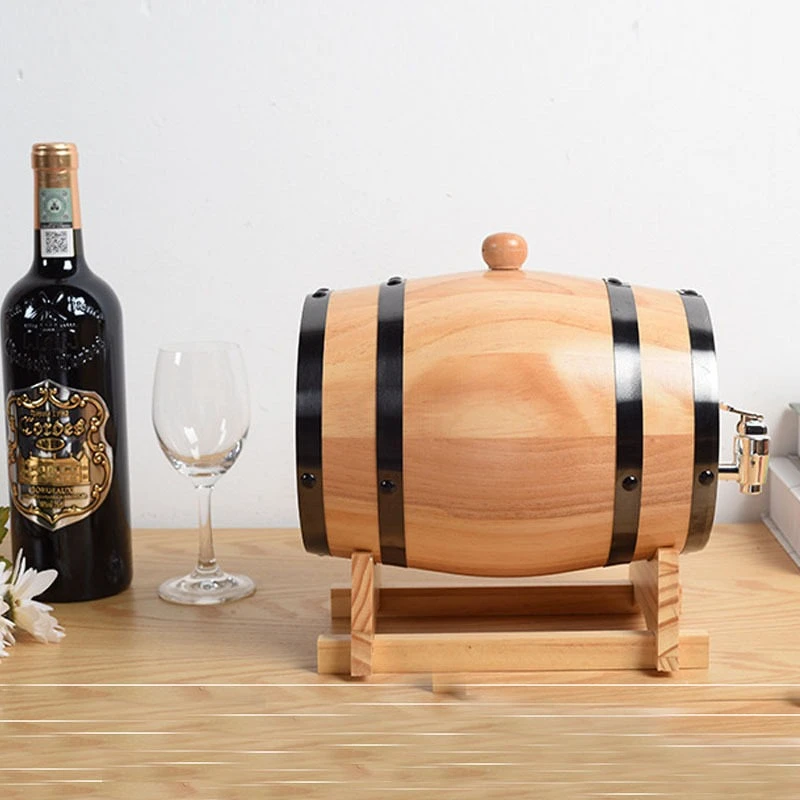 Minimalist Solid Wood Wine Barrel with Spigot Large Capacity Home Brewing Oak Barrel for Red Wine Beer Self-Service Bar
Minimalist Solid Wood Wine Barrel with Spigot Large Capacity Home Brewing Oak Barrel for Red Wine Beer Self-Service Bar