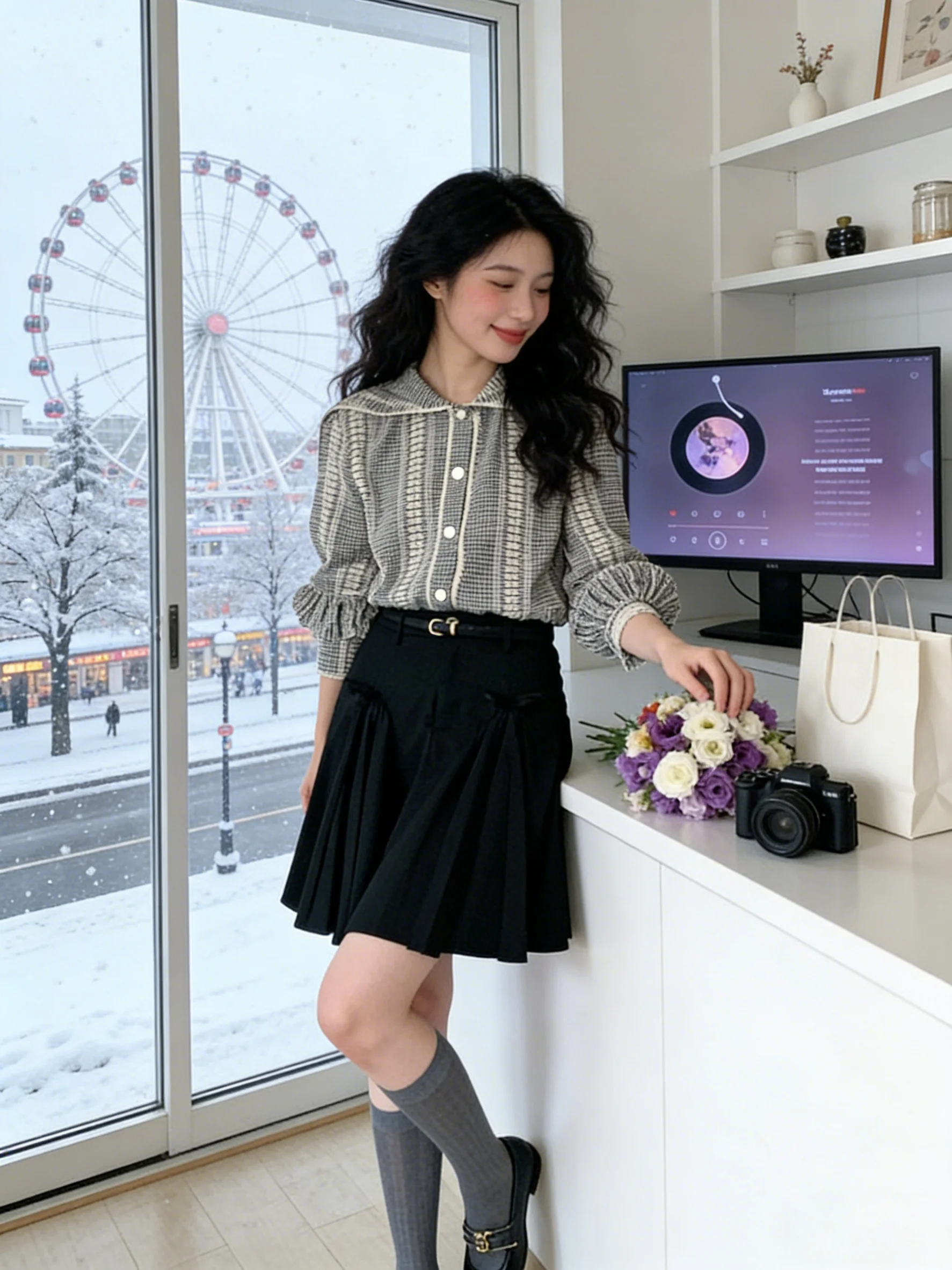 Early Spring Navy Collar Long Sleeve Shirt And Knot Skirt Set Women's Fashion College Style Two-Piece Suit
Early Spring Navy Collar Long Sleeve Shirt And Knot Skirt Set Women's Fashion College Style Two-Piece Suit
