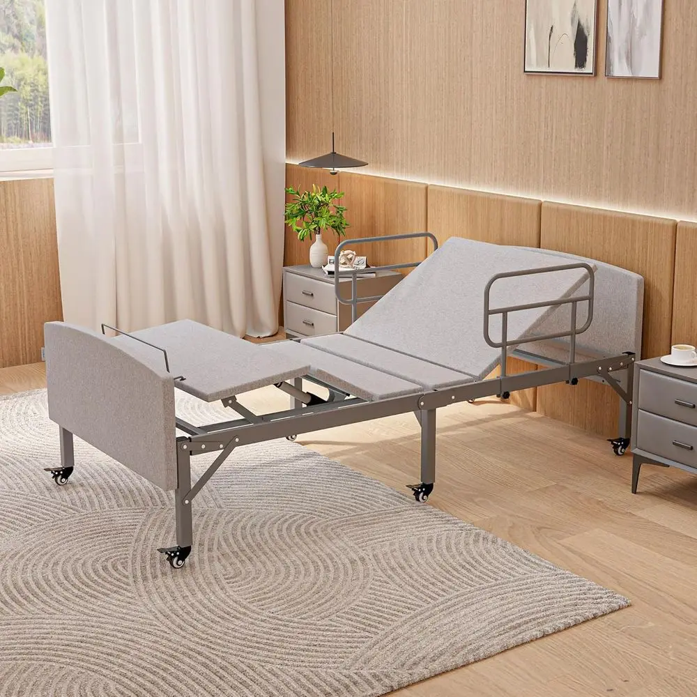 Adjustable Zero Gravity Hospital Bed with Safety Rails, 6 Locking Casters, 750 lbs Capacity for Elderly Care
Adjustable Zero Gravity Hospital Bed with Safety Rails, 6 Locking Casters, 750 lbs Capacity for Elderly Care