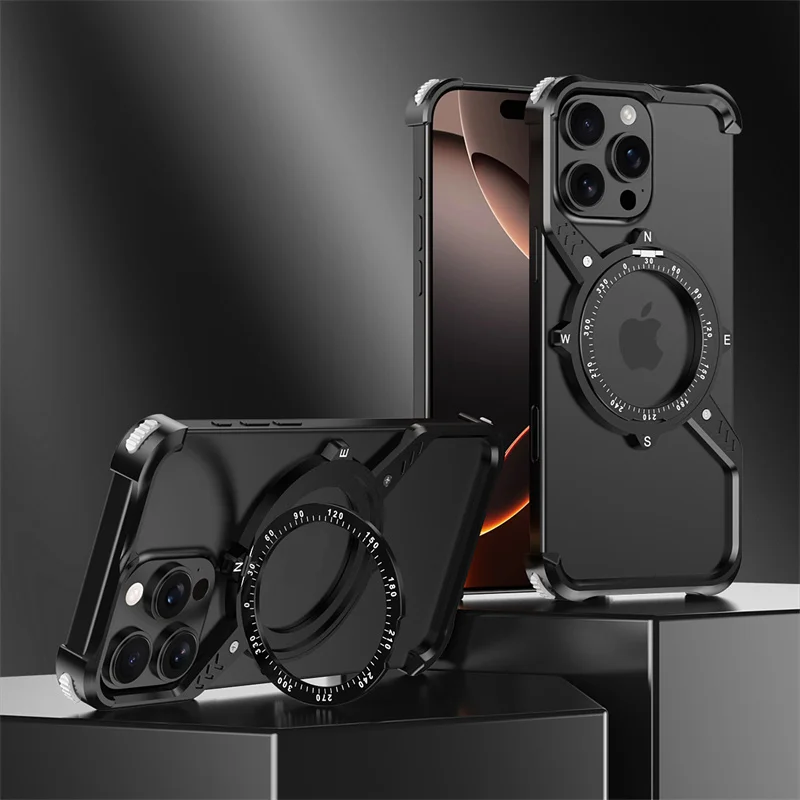 Metal Magsafe S-Shaped Phone Case for iPhone 16 Pro 15 14 13 Pro Max Aluminum Alloy 360 ° Rotating Bracket Bumper Wireless Cover
Metal Magsafe S-Shaped Phone Case for iPhone 16 Pro 15 14 13 Pro Max Aluminum Alloy 360 ° Rotating Bracket Bumper Wireless Cover