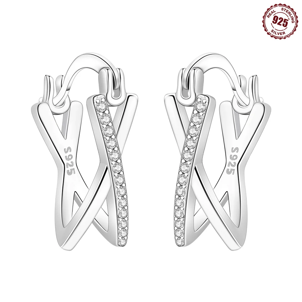 925 sterling silver simple interlaced ear rings, high-quality women's earrings, elegant daily wear for women, perfect luxury and
925 sterling silver simple interlaced ear rings, high-quality women's earrings, elegant daily wear for women, perfect luxury and