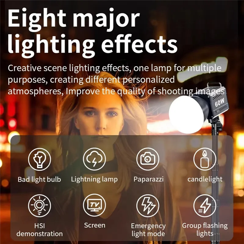 EMECE-60W Handle Photo Studio Light COB 2700-7500K Dimmable LED Video Lights For Vlog Photo Studio Film Livstreaming US PLUG
EMECE-60W Handle Photo Studio Light COB 2700-7500K Dimmable LED Video Lights For Vlog Photo Studio Film Livstreaming US PLUG