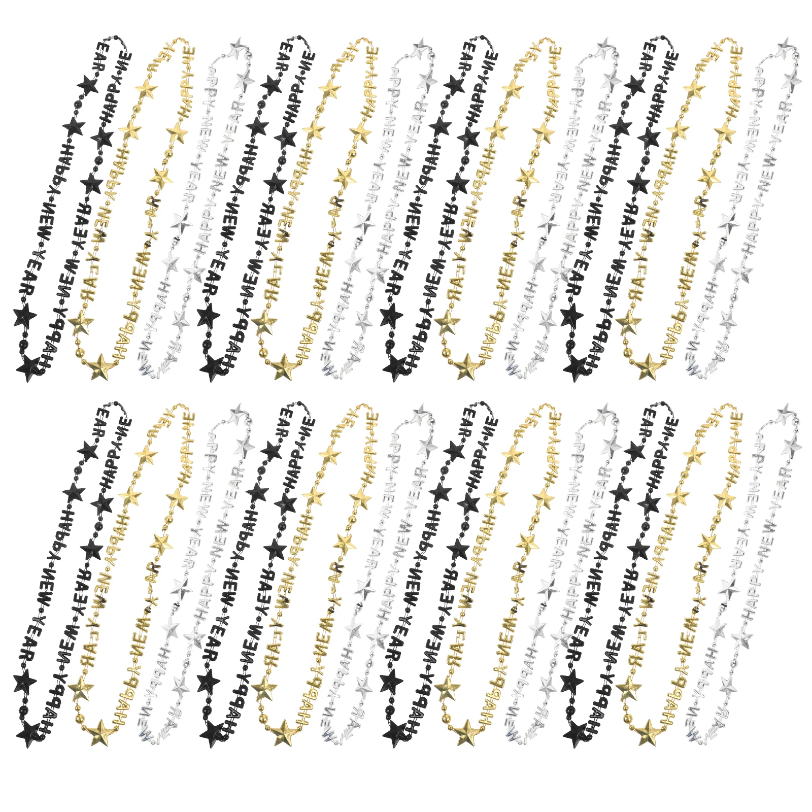 24 Pcs Bead Necklaces New Year Chains Stainless Quality Hanging Decorations Party Supplies Plastic Electroplated Letters
24 Pcs Bead Necklaces New Year Chains Stainless Quality Hanging Decorations Party Supplies Plastic Electroplated Letters