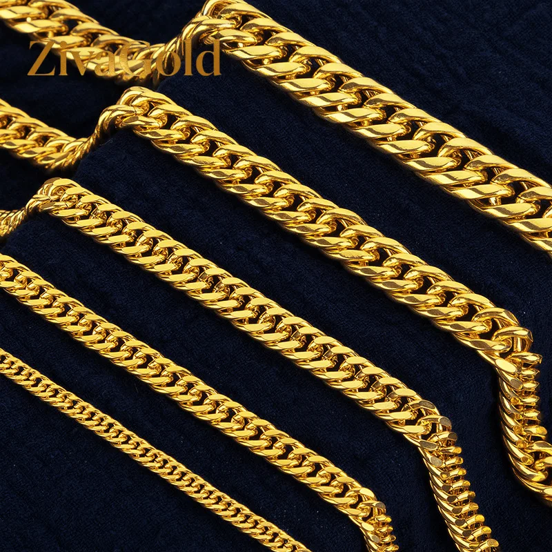 ZivaGold Luxury 24K 9999 Pure Gold real gold Men's Necklace Boss Chain Men's and Women's Tank Chain
ZivaGold Luxury 24K 9999 Pure Gold real gold Men's Necklace Boss Chain Men's and Women's Tank Chain