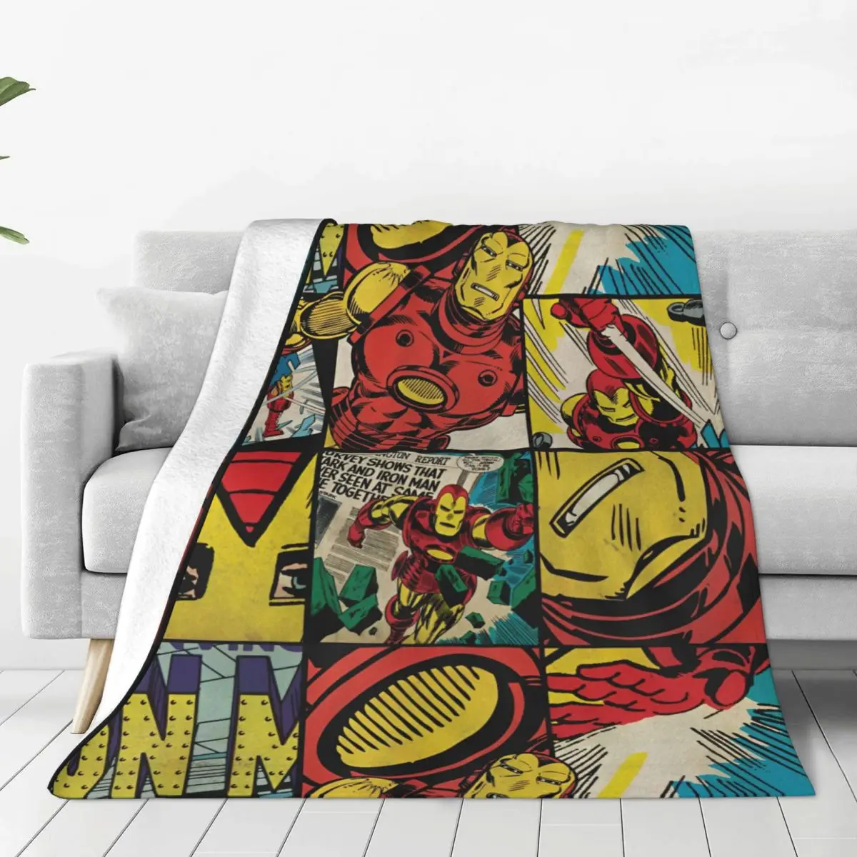 Classic Iron Man Comic Book Plush Blanket Boy Girl Flannel Throw Blanket For Couch Chair Super Soft Design Quality Bedspread
Classic Iron Man Comic Book Plush Blanket Boy Girl Flannel Throw Blanket For Couch Chair Super Soft Design Quality Bedspread