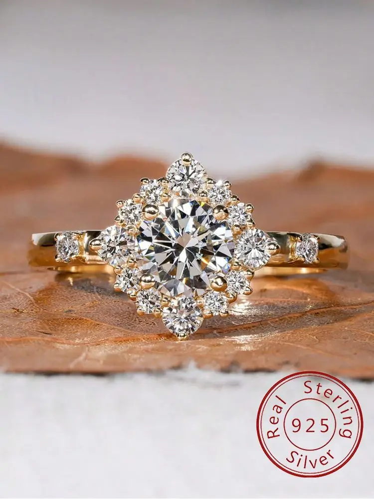 925 Sterling Silver Luxry Classic Shiny White Round Zircon Ring For Women Engagement Wedding High Quality Fine Jewelry
925 Sterling Silver Luxry Classic Shiny White Round Zircon Ring For Women Engagement Wedding High Quality Fine Jewelry