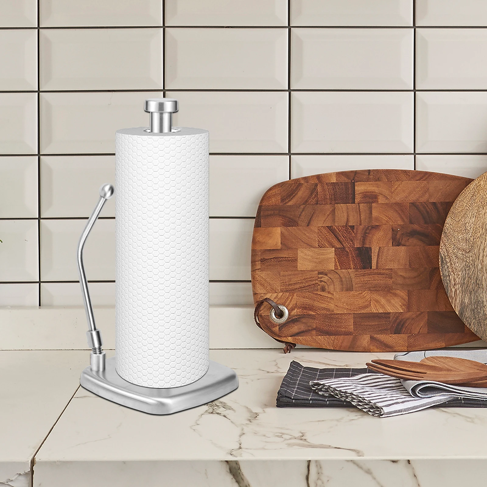 Stainless Steel Paper Towel Holder Weighted Paper Towel Dispenser Standing Steady Paper Towel Holder for Home Solid Paper Towel
Stainless Steel Paper Towel Holder Weighted Paper Towel Dispenser Standing Steady Paper Towel Holder for Home Solid Paper Towel