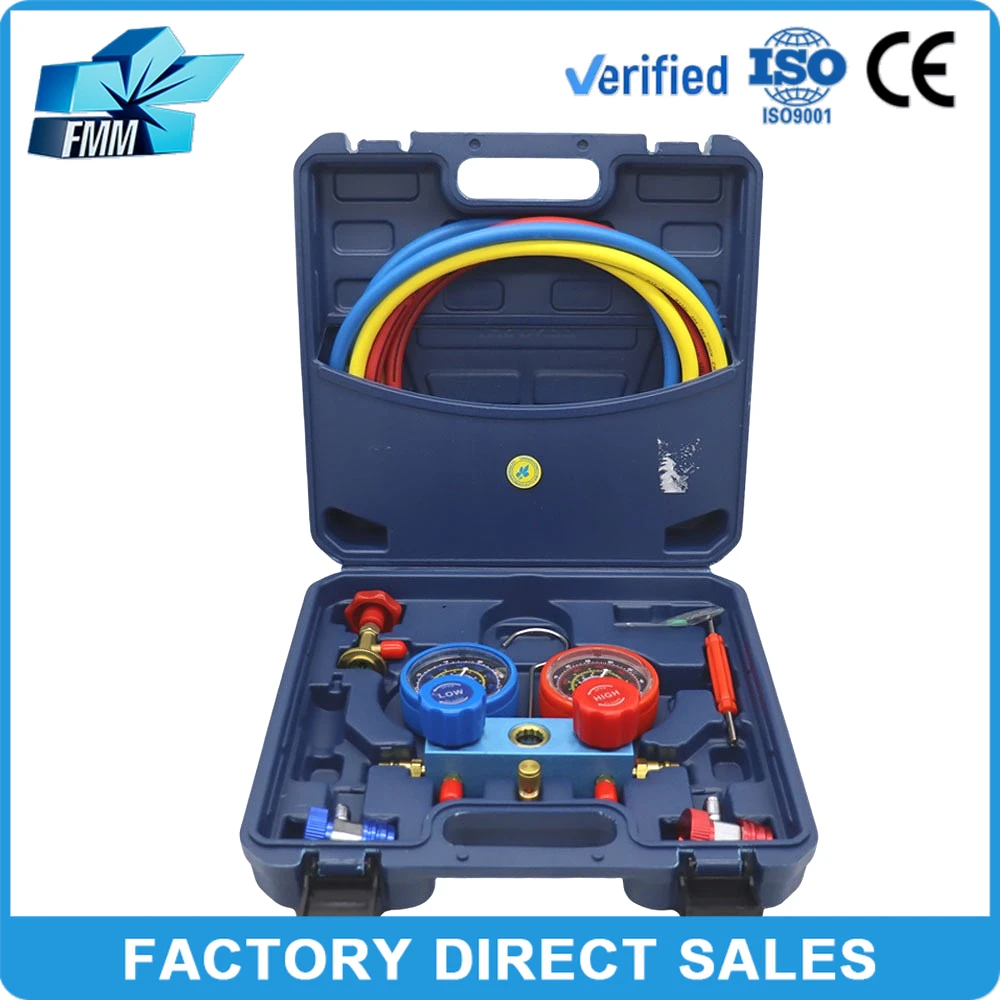 FMM R134a Refrigerant Pressure Testing Tool Car Air Conditioning Repair Instrument Test tools Have High and low pressure valves
FMM R134a Refrigerant Pressure Testing Tool Car Air Conditioning Repair Instrument Test tools Have High and low pressure valves