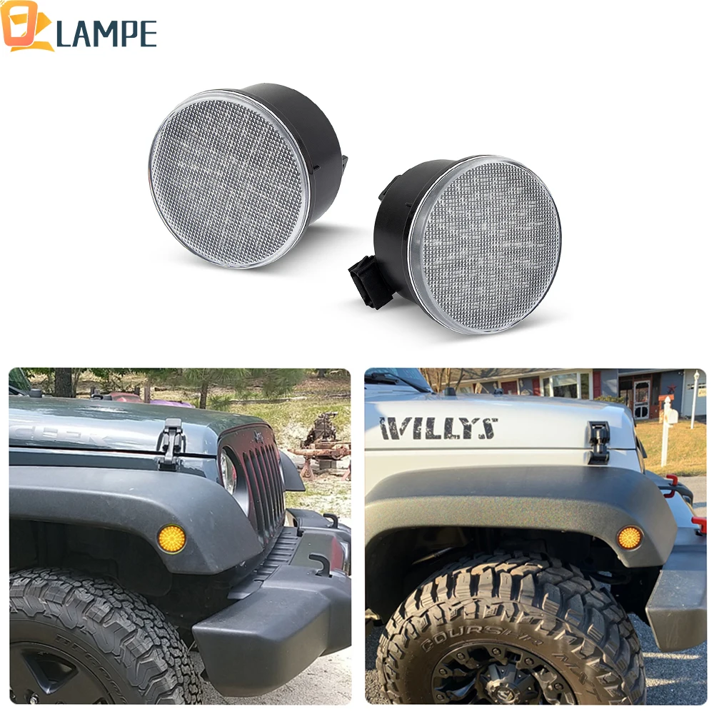 2x For Jeep Wrangler JK 2007-2017 Clear & Smoked Lens LED Side Marker Lamp Front Fender Amber Lights Blinker
2x For Jeep Wrangler JK 2007-2017 Clear & Smoked Lens LED Side Marker Lamp Front Fender Amber Lights Blinker