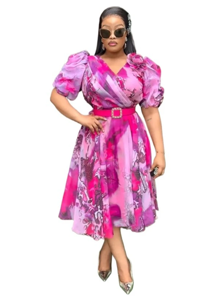 Elegant African Dresses For Women 2025 New Summer Fashion Print Wedding Party Midi Dress Plus Size Evening Gown Ladies Clothing
Elegant African Dresses For Women 2025 New Summer Fashion Print Wedding Party Midi Dress Plus Size Evening Gown Ladies Clothing