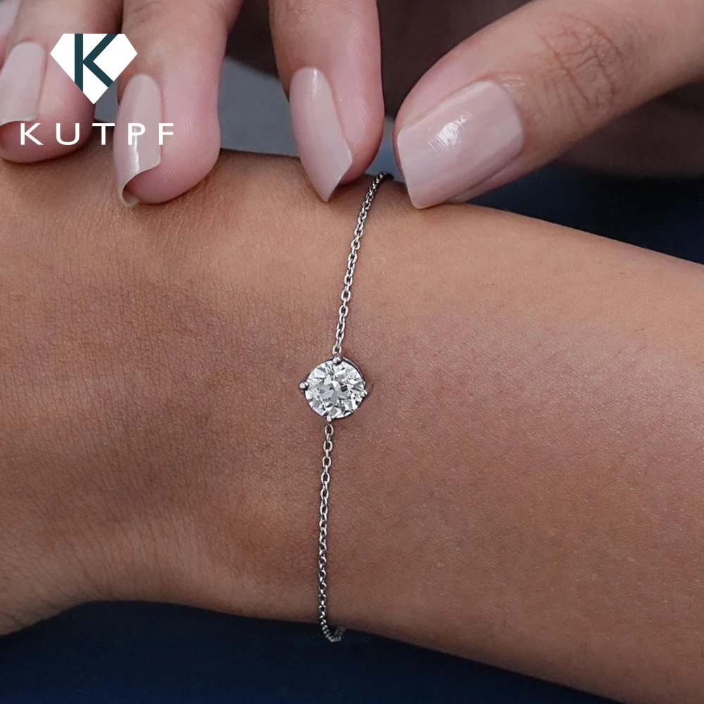 1CT Round Cut Moissanite Solitaire Diamond Bracelet for Women Men 925 Silver Minimalist Charm Bracelet Wrist Chain Adjustable
1CT Round Cut Moissanite Solitaire Diamond Bracelet for Women Men 925 Silver Minimalist Charm Bracelet Wrist Chain Adjustable
