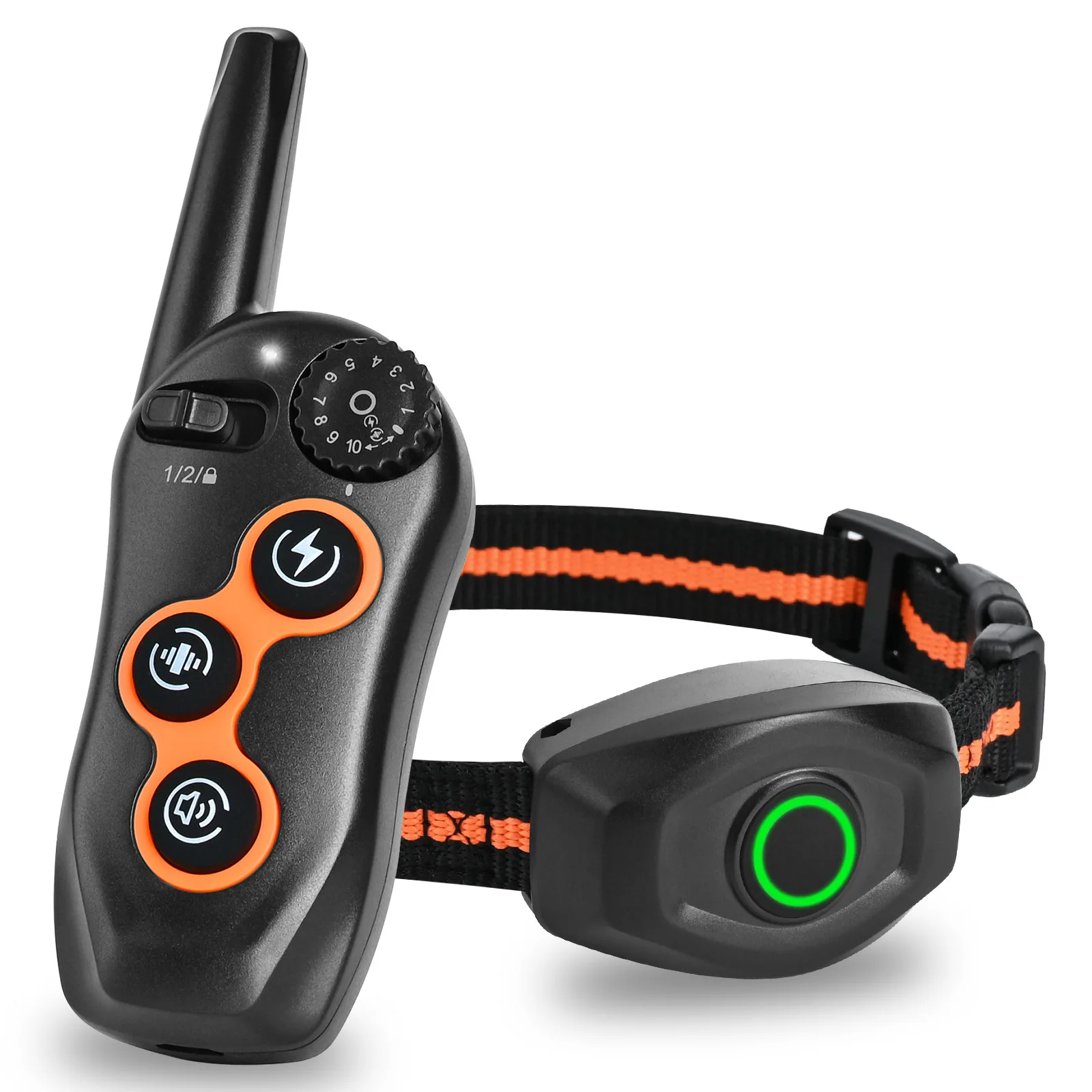 Cross-mirror hot-selling remote control dog trainer, anti-barking device, electric shock neck ring, long-distance remote control
Cross-mirror hot-selling remote control dog trainer, anti-barking device, electric shock neck ring, long-distance remote control
