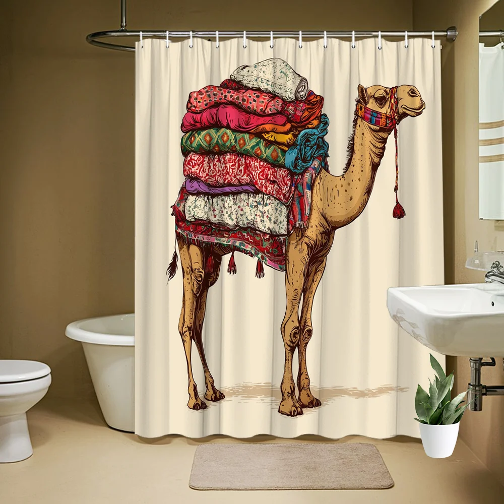Waterproof Boho Camel Shower Curtain Ethnic Moroccan Tribal Desert Art Print Novelty Bath Bathroom Decor Utility Curtain
Waterproof Boho Camel Shower Curtain Ethnic Moroccan Tribal Desert Art Print Novelty Bath Bathroom Decor Utility Curtain