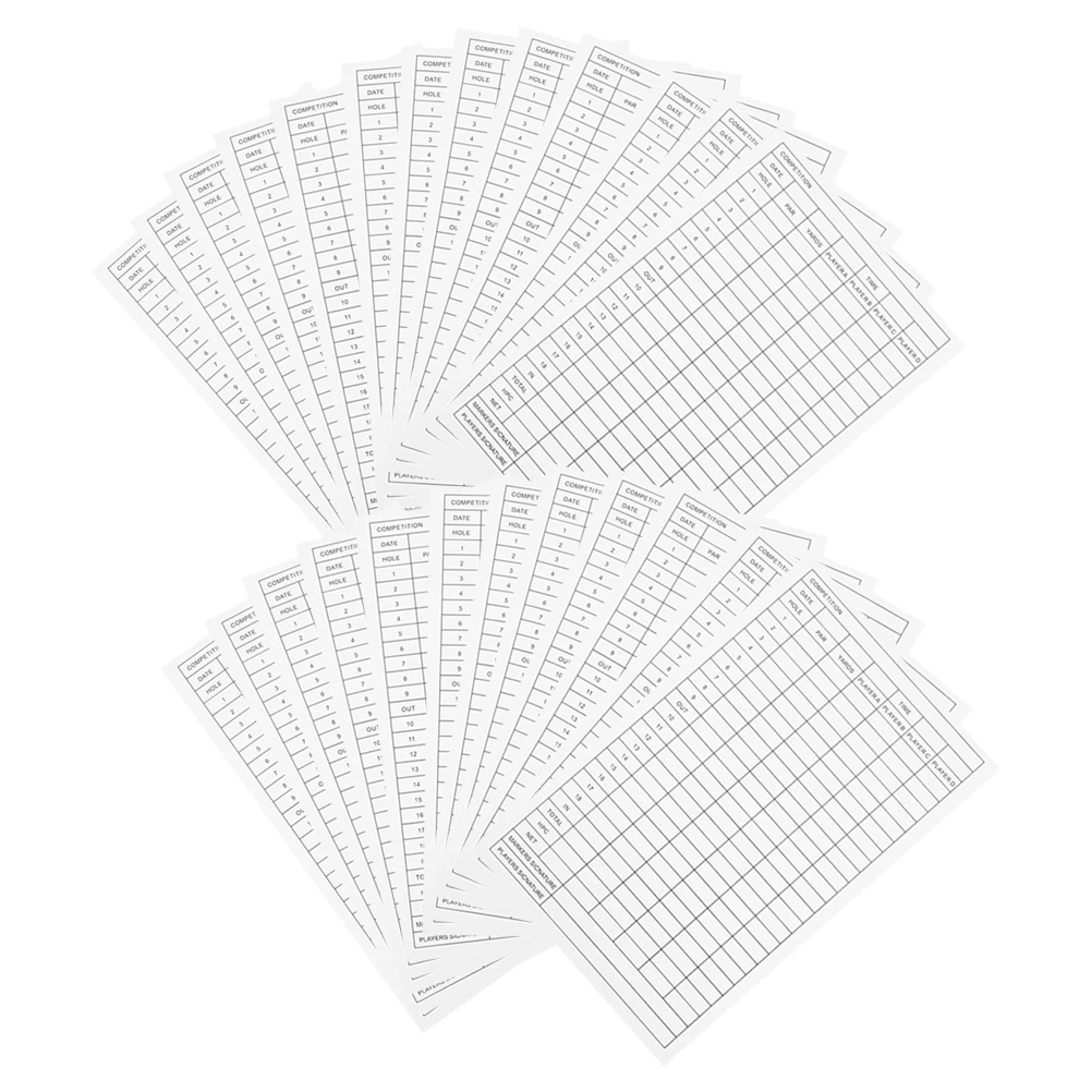 25pcs Golf Scorecard Coated Paper Cards Portable Game Recording Sheets Smooth Writing Experience Lightweight Design Golfs Score
25pcs Golf Scorecard Coated Paper Cards Portable Game Recording Sheets Smooth Writing Experience Lightweight Design Golfs Score