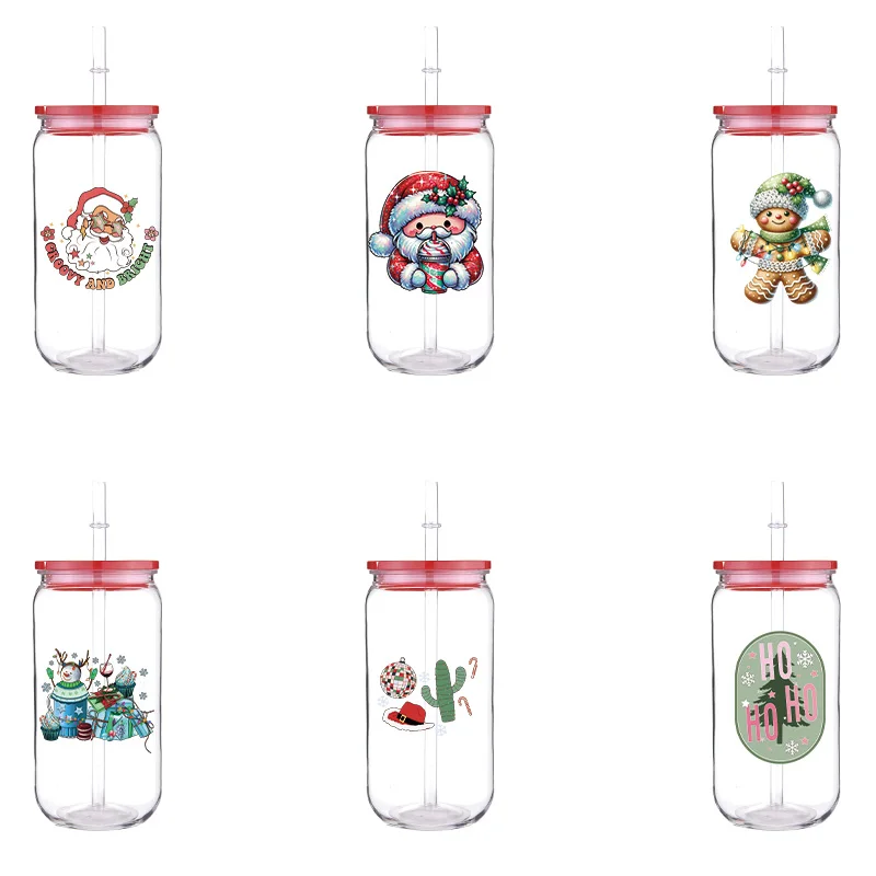 Christmas 16oz Printed PET Cup With Straw Red Lid Santa Claus Gingerbread Man Design Can Hold Coffee Milk Water Plastic Cup
Christmas 16oz Printed PET Cup With Straw Red Lid Santa Claus Gingerbread Man Design Can Hold Coffee Milk Water Plastic Cup