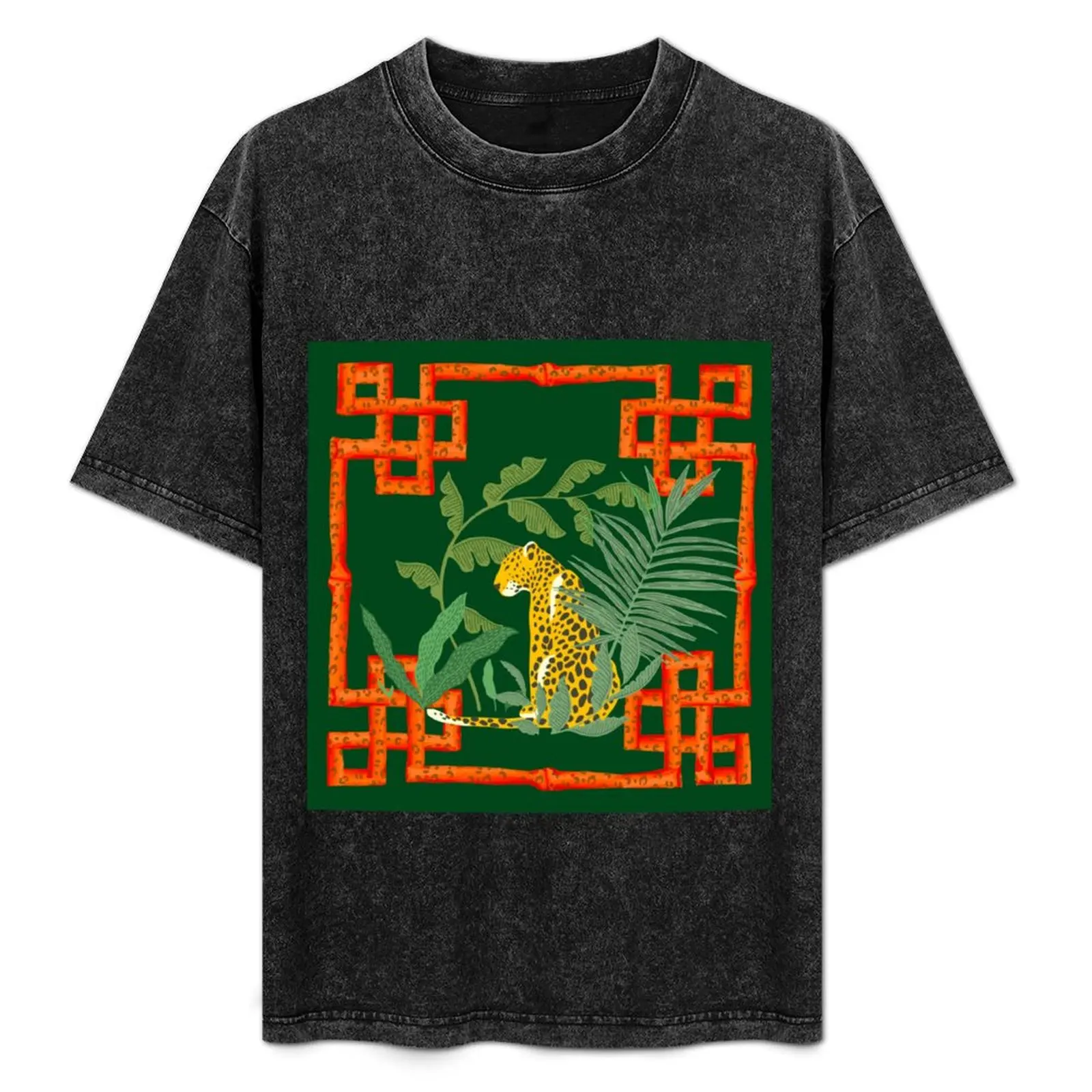 Chinoiserie Dark green verde tropical leopard cheetah T-Shirt Casual Fashion Print Tee Top
Chinoiserie Dark green verde tropical leopard cheetah T-Shirt Casual Fashion Print Tee Top