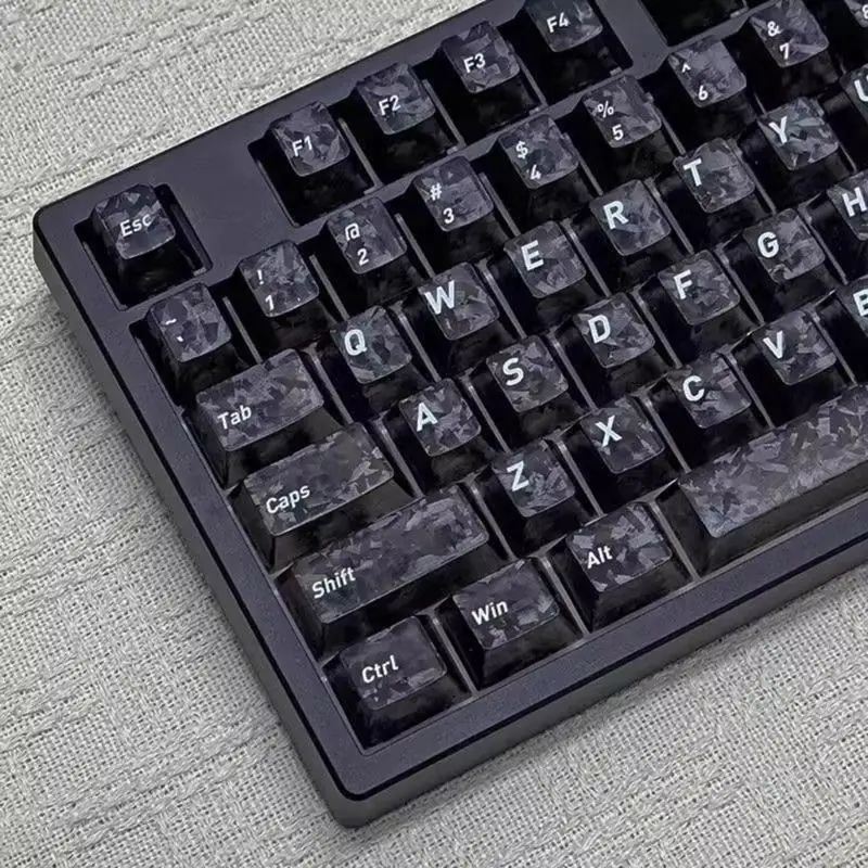 R53C Complete 132 PBT Keycap Set Carbon Fiber With Translucent Lettering
R53C Complete 132 PBT Keycap Set Carbon Fiber With Translucent Lettering