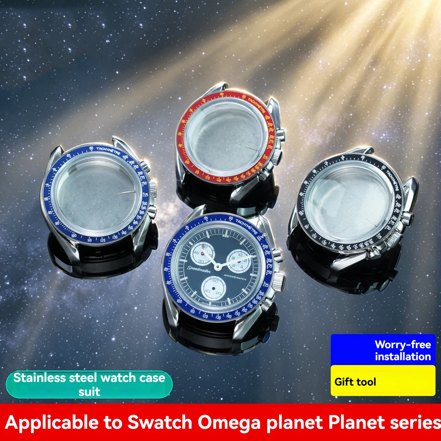 42mm watch case moon metal Case Watch Accessories Compatible with swatch&omega moonswatch metal case without Movement
42mm watch case moon metal Case Watch Accessories Compatible with swatch&omega moonswatch metal case without Movement