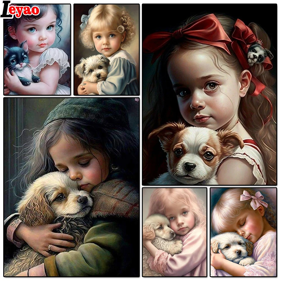 Diamond Painting Little Girl With The Cute Dogs Mosaic Needlework DIY Diamond Embroidery Portrait Cross Stitch Handmade Hobby
Diamond Painting Little Girl With The Cute Dogs Mosaic Needlework DIY Diamond Embroidery Portrait Cross Stitch Handmade Hobby