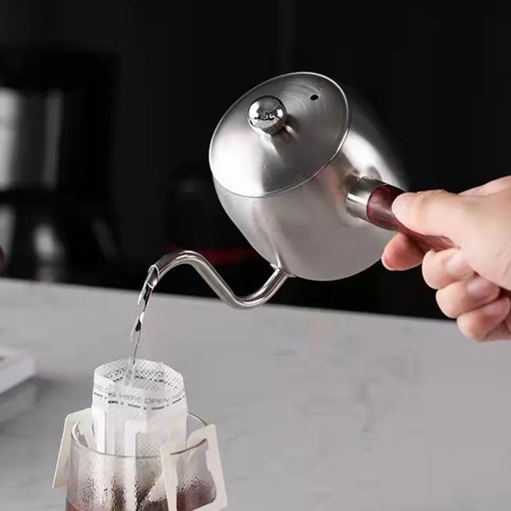Kettle Coffee Pot Gooseneck Stovetop Stainless Steel Wood Handle Camping Coffee Maker Office Mini Dripper Kitchen
Kettle Coffee Pot Gooseneck Stovetop Stainless Steel Wood Handle Camping Coffee Maker Office Mini Dripper Kitchen