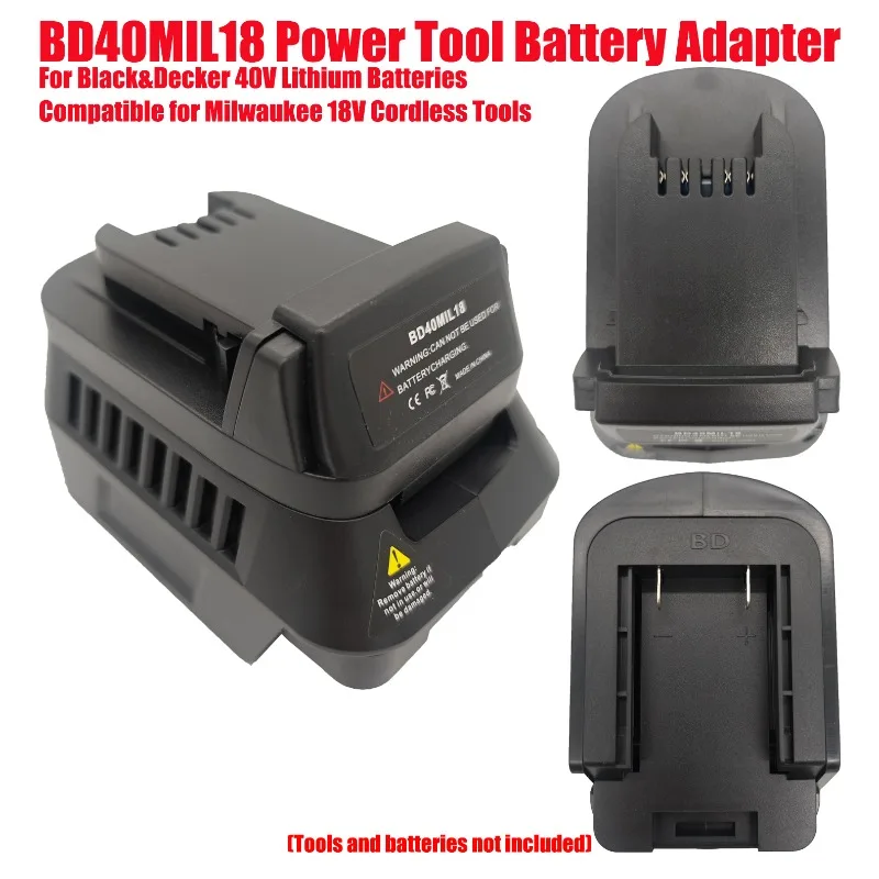 HAKSINKY for Black&Decker 40V Lithium Batteries Compatible for Milwaukee 18V Cordless Tools BD40MIL18 Power Tool Battery Adapter
HAKSINKY for Black&Decker 40V Lithium Batteries Compatible for Milwaukee 18V Cordless Tools BD40MIL18 Power Tool Battery Adapter