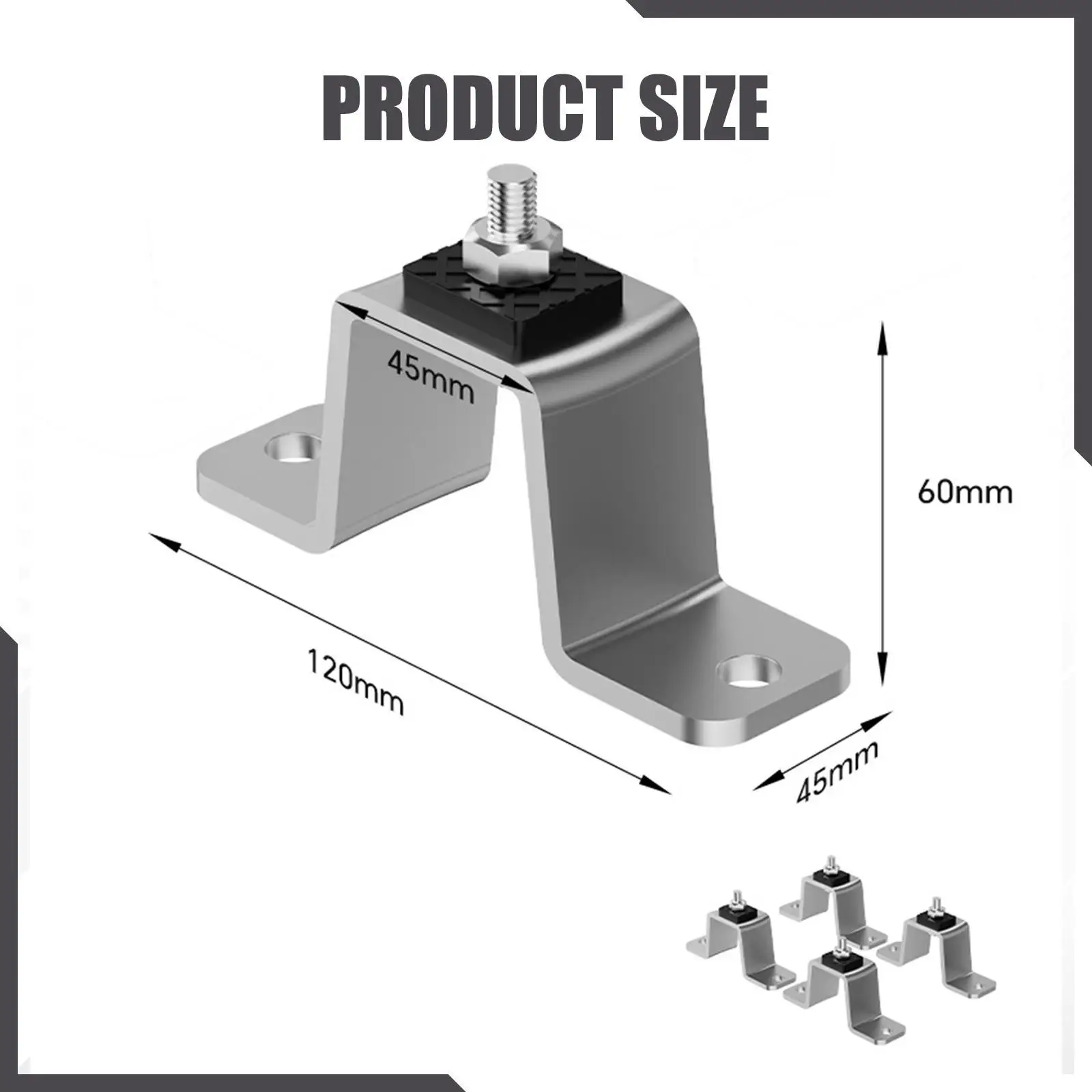 4 Vibration Isolator Mounting Brackets, Universal Outdoor High Reliability
4 Vibration Isolator Mounting Brackets, Universal Outdoor High Reliability