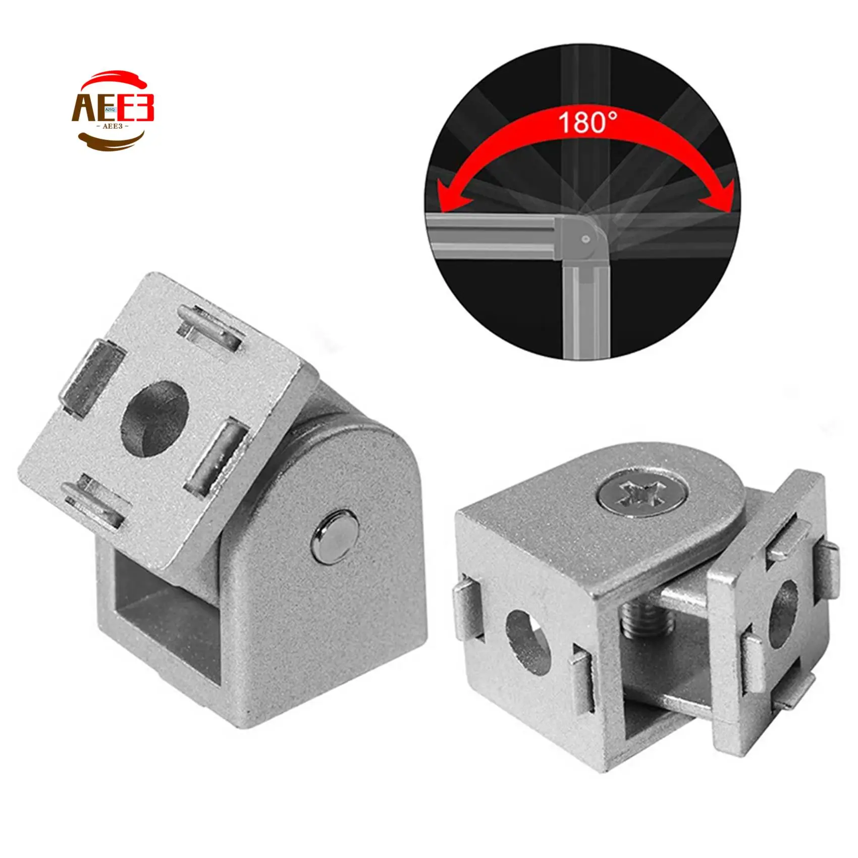 AEE3-8 Pcs Aluminum Alloy Pivot Joint For Aluminum Extrusion Profile 2020 Series Flexible Pivot Joint 2020 Aluminum Profile
AEE3-8 Pcs Aluminum Alloy Pivot Joint For Aluminum Extrusion Profile 2020 Series Flexible Pivot Joint 2020 Aluminum Profile