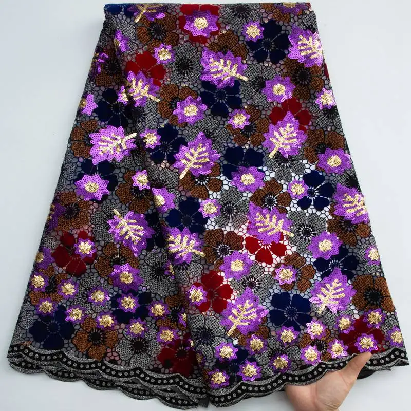 French Velvet Mesh Lace Fabric 2023 High Quality Tulle African Flocking Lace With Sequins For Sewing Wedding Party Dress S3361
French Velvet Mesh Lace Fabric 2023 High Quality Tulle African Flocking Lace With Sequins For Sewing Wedding Party Dress S3361