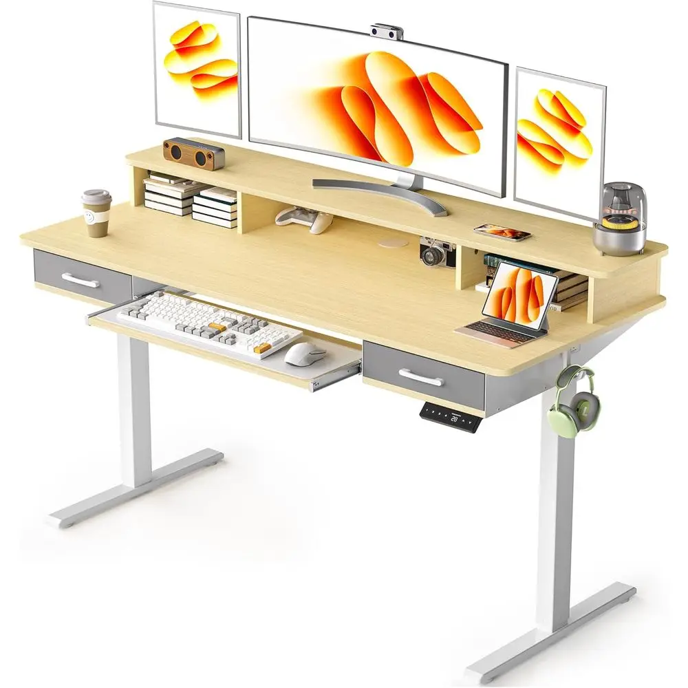 Эргономичный регулируемый стол для работы стоя 63 дюйма с местом для хранения, отделка под дуб, включает подставку для клавиатуры
Эргономичный регулируемый стол для работы стоя 63 дюйма с местом для хранения, отделка под дуб, включает подставку для клавиатуры