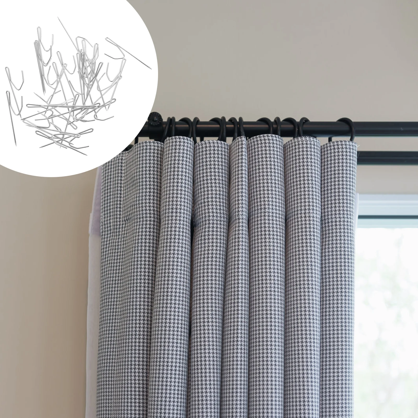 50 PCS Hook Curtain Iron for Curtains Hooks Drapes Tie-back Household Drapery Silver Women's
50 PCS Hook Curtain Iron for Curtains Hooks Drapes Tie-back Household Drapery Silver Women's