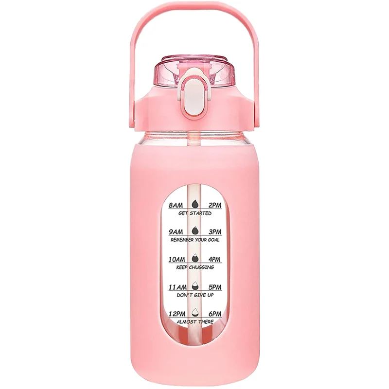 B08B-64Oz Стеклянные бутылки для воды с соломинкой, стеклянная бутылка с силиконовым рукавом и маркером времени, для спортзала, домашнего офиса, розовые
B08B-64Oz Стеклянные бутылки для воды с соломинкой, стеклянная бутылка с силиконовым рукавом и маркером времени, для спортзала, домашнего офиса, розовые