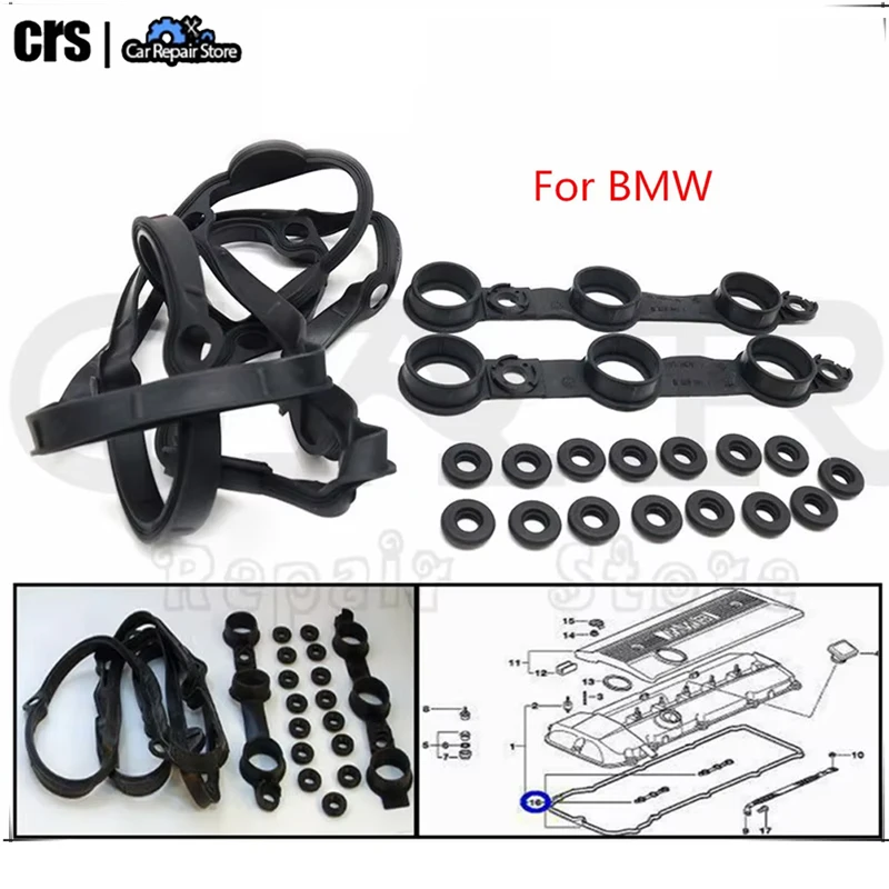 New Valve Cover Gasket Kits For BMW E46 E39 E83 E53 E85 320I 325I 330I 525I X3 X5 Z4 11121726537 11120030496 11 12 0 030 496
New Valve Cover Gasket Kits For BMW E46 E39 E83 E53 E85 320I 325I 330I 525I X3 X5 Z4 11121726537 11120030496 11 12 0 030 496