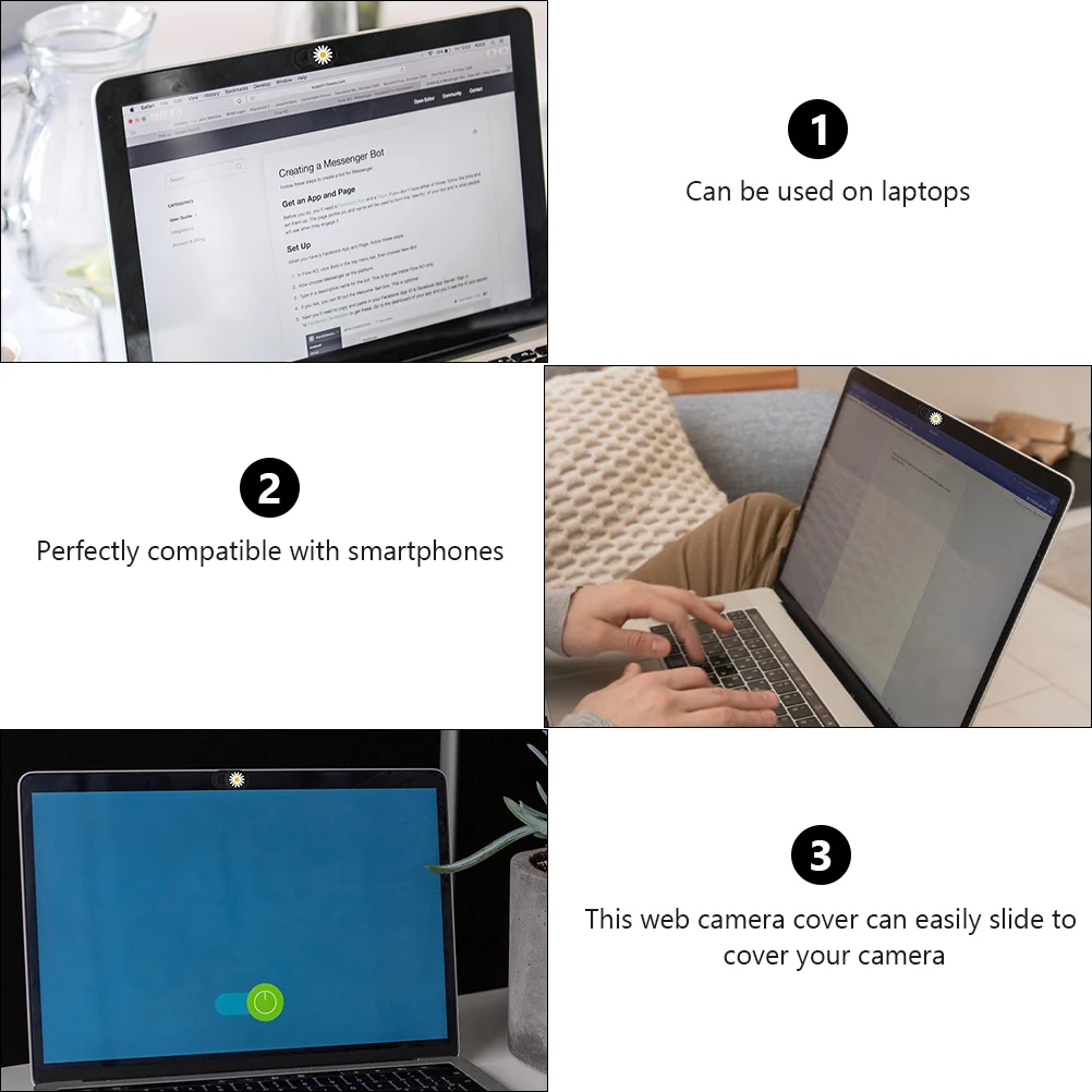 3 Pcs Privacy Cover Web for Laptop Slide Tablet Shield Protect Webcam 
3 Pcs Privacy Cover Web for Laptop Slide Tablet Shield Protect Webcam