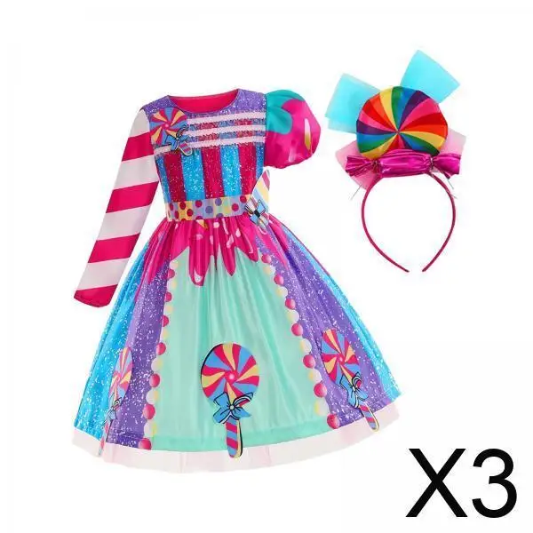 Princess Dress Candy Girl Costume Set Kids Multicolor Stage Dress Up Outfit for Birthday and Carnival
Princess Dress Candy Girl Costume Set Kids Multicolor Stage Dress Up Outfit for Birthday and Carnival