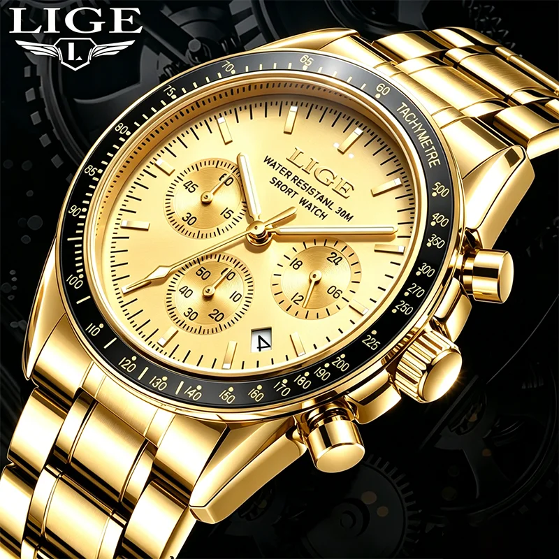 LIGE New Luxury Watches for Men Chronograph Waterproof Luminous Date Man Wristwatch Men's Watches Quartz Clock Men's Gift Reloj
LIGE New Luxury Watches for Men Chronograph Waterproof Luminous Date Man Wristwatch Men's Watches Quartz Clock Men's Gift Reloj