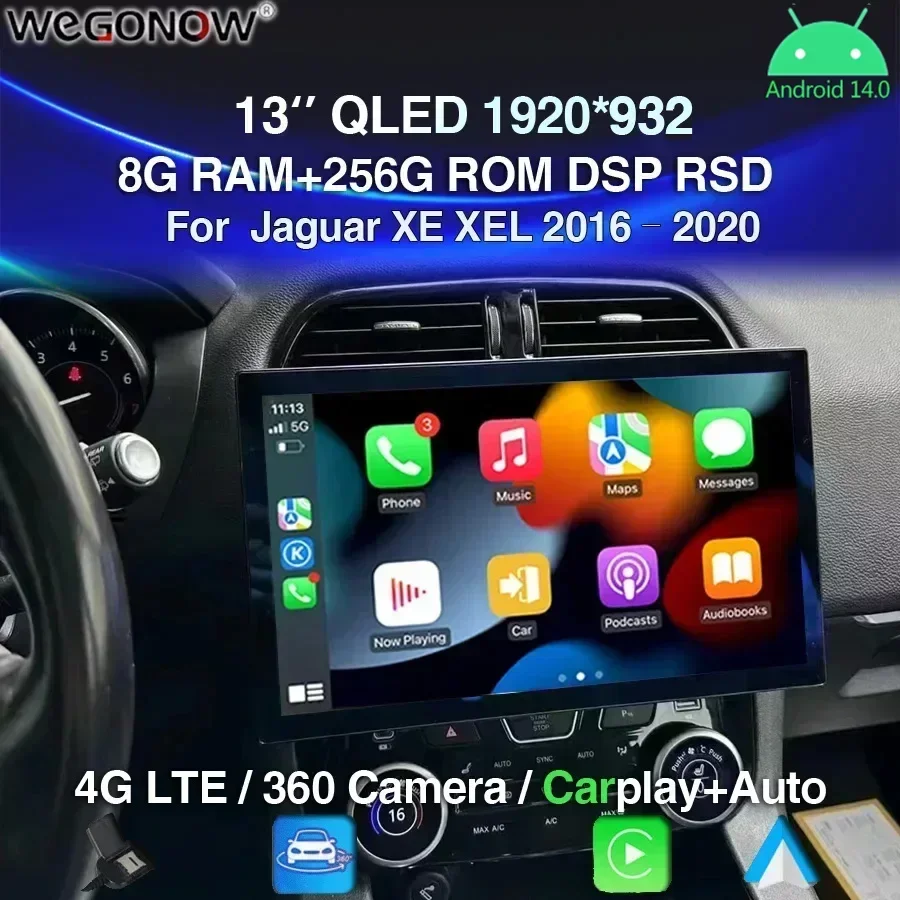 Автомобильный DVD-плеер Carplay auto, 13 дюймов, 1920*932, 8 ГБ + 256 ГБ, Android 14,0, камера, GPS, Wi-Fi, стерео радио для Jaguar XE XEL 360-2016
Автомобильный DVD-плеер Carplay auto, 13 дюймов, 1920*932, 8 ГБ + 256 ГБ, Android 14,0, камера, GPS, Wi-Fi, стерео радио для Jaguar XE XEL 360-2016