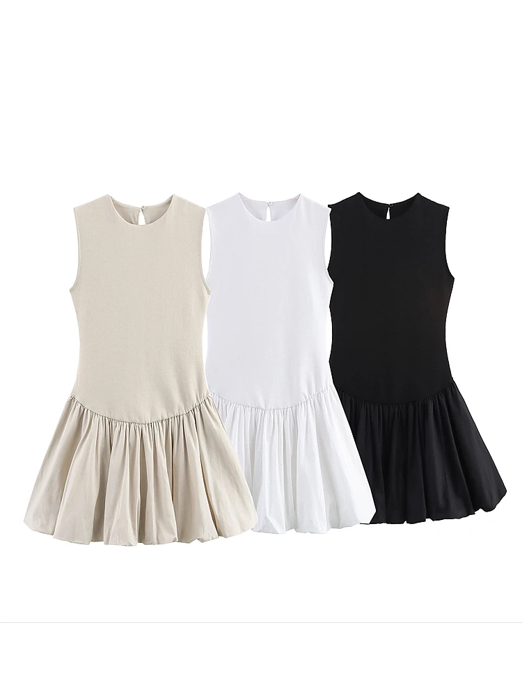 OUROPEAN ZTATION 2025 Summer New Lady Chic O-Collar Mini Skirt Dresses Classic Woman Sleeveless Dress Regular Fit Top Splicing
OUROPEAN ZTATION 2025 Summer New Lady Chic O-Collar Mini Skirt Dresses Classic Woman Sleeveless Dress Regular Fit Top Splicing