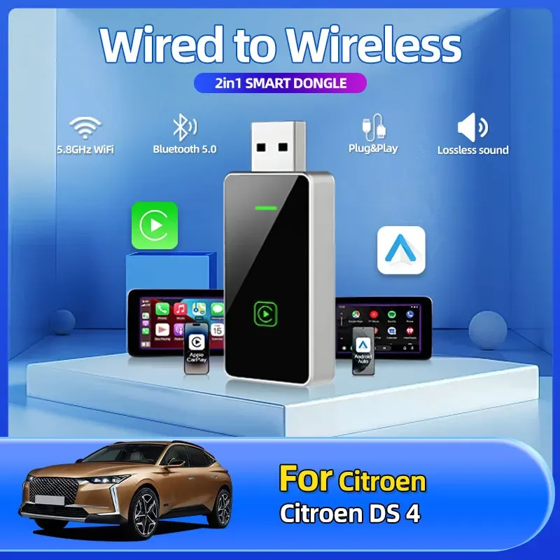 2025 New Car Styling 2in1 Wireless Car Play Auto Adapter USB Dongle Smart Mini Box Plug And Play Car Accessorie For Citroen DS 4
2025 New Car Styling 2in1 Wireless Car Play Auto Adapter USB Dongle Smart Mini Box Plug And Play Car Accessorie For Citroen DS 4