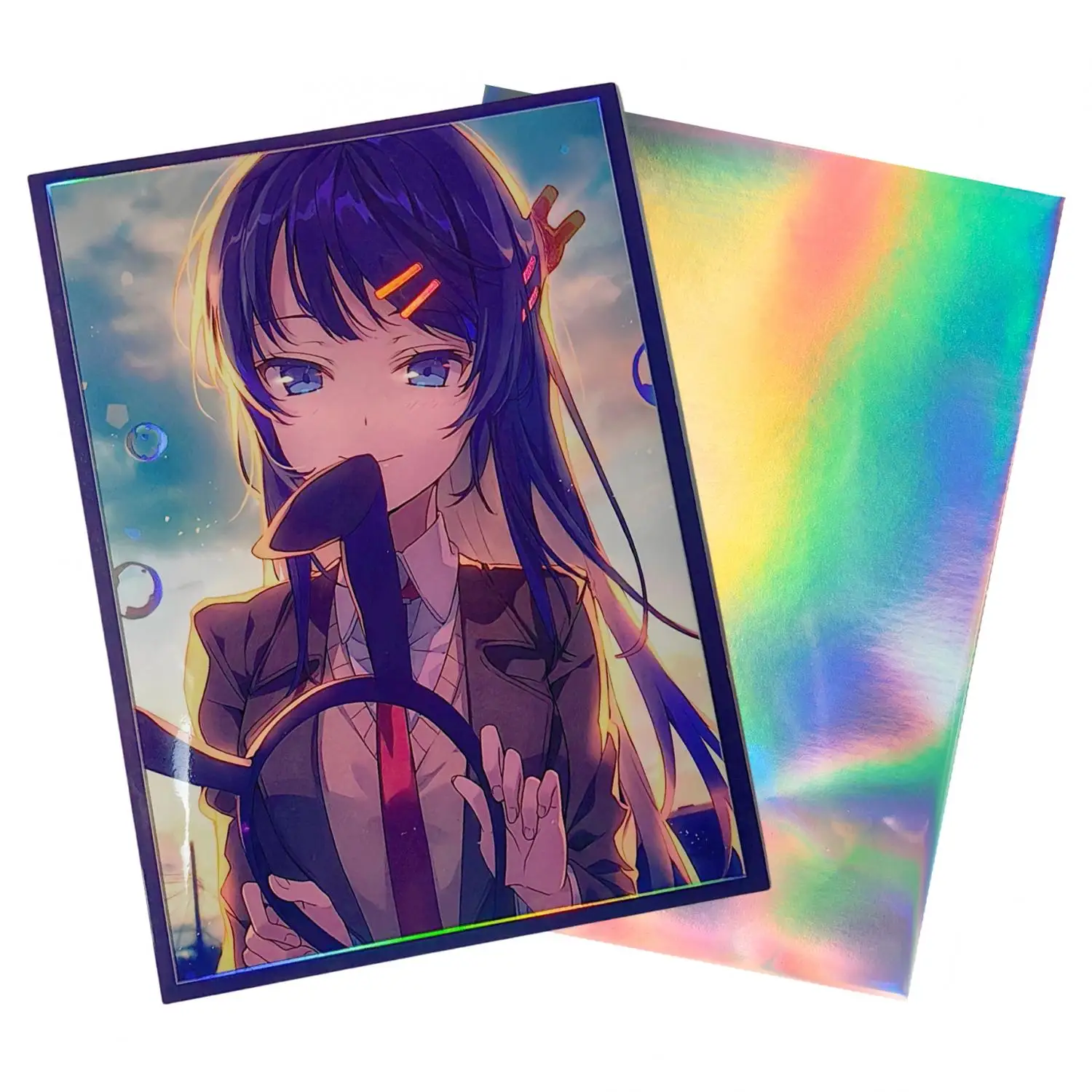 60Pcs/set 67X92Mm Sakurajima Mai Ptcg Optcg Card Color Card Sleeves Ws Color Flash Card Protective Cover Anime Cards Gift Toys 
60Pcs/set 67X92Mm Sakurajima Mai Ptcg Optcg Card Color Card Sleeves Ws Color Flash Card Protective Cover Anime Cards Gift Toys