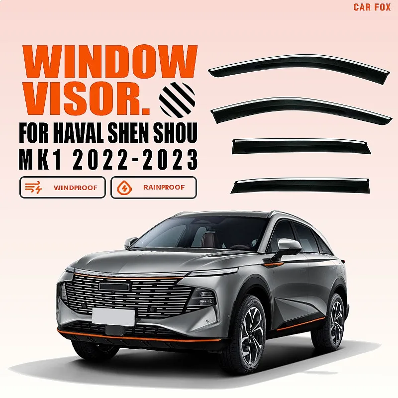 For Great Wall GWM HAVAL Shenshou 2022+ Car Window Visor Rain Sun Shade Side Deflector Auto Accessories
For Great Wall GWM HAVAL Shenshou 2022+ Car Window Visor Rain Sun Shade Side Deflector Auto Accessories