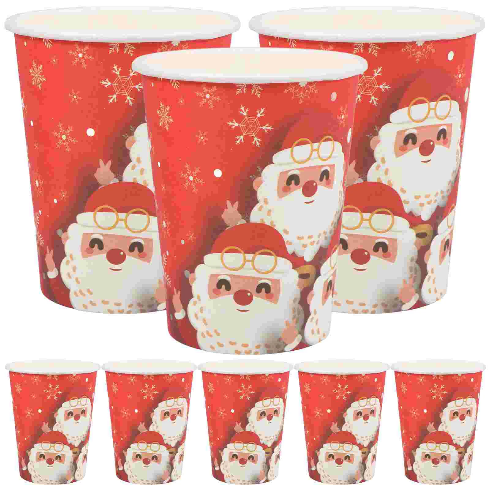 16 Pcs Christmas Party Paper Cups Dinner Table Decoration Tea Tableware Red Juice Decorative
16 Pcs Christmas Party Paper Cups Dinner Table Decoration Tea Tableware Red Juice Decorative