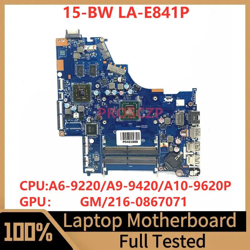 Материнская плата LA-E841P для ноутбука HP 15-BW, материнская плата с процессором A6-9220/A9-9420/A10-9620P GM/216- 0867071 100% протестировано, работает хорошо
Материнская плата LA-E841P для ноутбука HP 15-BW, материнская плата с процессором A6-9220/A9-9420/A10-9620P GM/216- 0867071 100% протестировано, работает хорошо